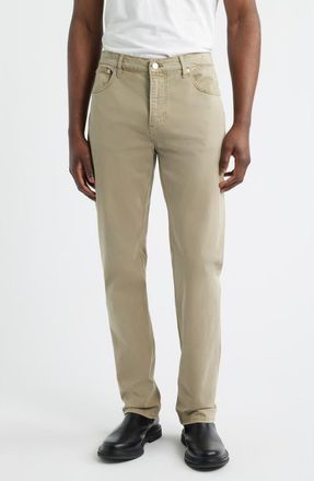 Frame Denim Modern Straight Leg Five-Pocket Twill Pants in Antique Thyme at Nordstrom, Size 31