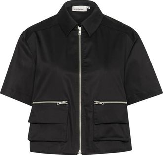 Karen by Simonsen Jassen, Dames, Zwart, L, Meteoriet Boxy Top Blouse