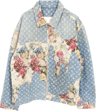 Louis Vuitton Giacca denim workwear effetto vissuto anni 2010 - Blu