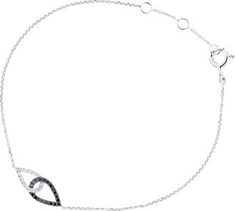 Diamant L'&eacute;ternel Womens 9ct White Gold Bracelets With & Black Diamond - One Size