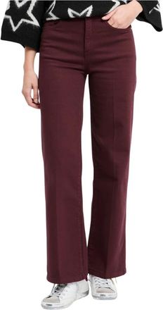 Kaos Wijde 5-Pocket Jeans - Dames - Loose Fit Jeans - Rood - W28 - Katoen - Jeans