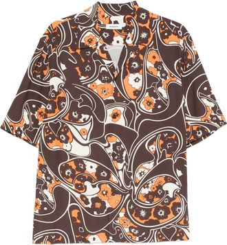 Sandro Camicia a fiori - Marrone