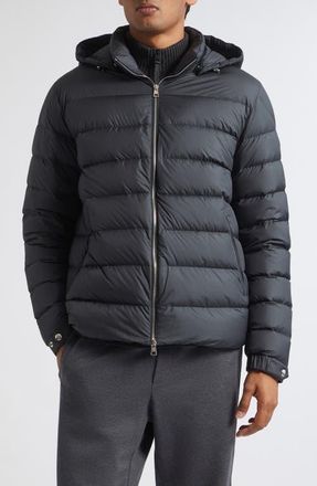 Moncler Arneb Down Puffer Jacket with Removable Hood in Black at Nordstrom, Size 6