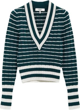 Chloé Maglione con scollo a V - Verde