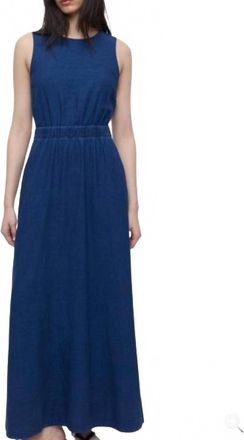 Closed Linen-Mix Maxi Dress In Dark Blue