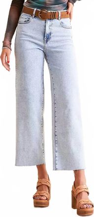 Hidden Jeans Nori High Rise Cropped Wide Leg Jean In Blue