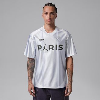Nike Jordan Nike Mens Paris Saint-Germain Jersey in Grey | IF3809-043