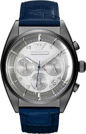 Emporio Armani Chrono Franco Large Horloge - unisex - Horloges - Blauw - ONE Size - Accessoires