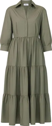 C&acirc;llas Milano Marseille Tiered dress in Olive at Nordstrom, Size 8 It