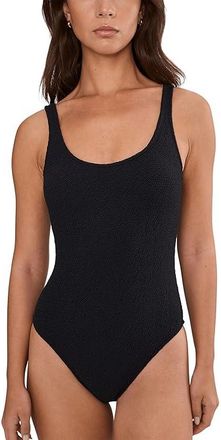 Nike Shoreline Pucker Scoop Neck One Piece Womens Swimsuits One Piece Black : XS, Nylon/Spandex