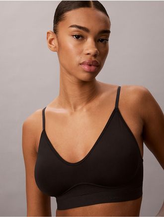 Calvin Klein Womens Form to Body Gel Wire Lift Bralette - Black - XL