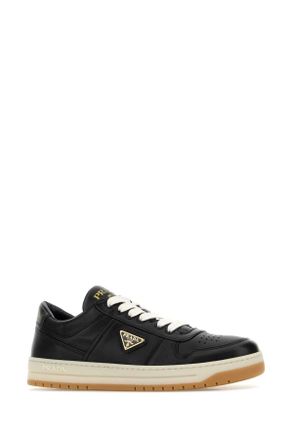 Prada Womens Black Nappa Leather Downtown Sneakers Nero 1