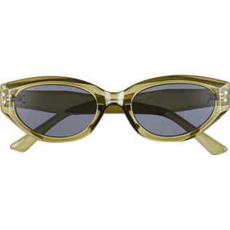 BP. 50mm Oval Sunglasses in Clear Green at Nordstrom