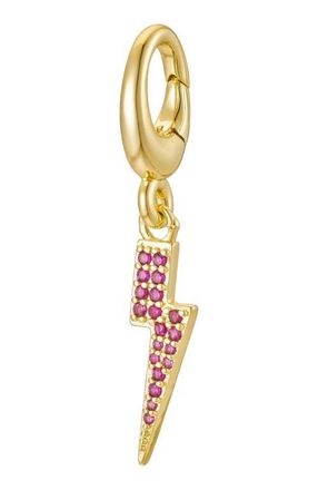 Untamed Petals Lightning Bolt Charm in Gold at Nordstrom