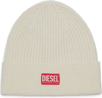 Diesel K-coder-h Logo Patch Ribbed Beanie