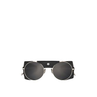 Moncler Moncler Solix Round Sunglasses, Unisex, Grey, Size: 52