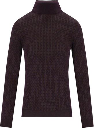 Elisabetta Franchi MAGLIA DOLCEVITA MERLOT ELISABETTA FRANCHI