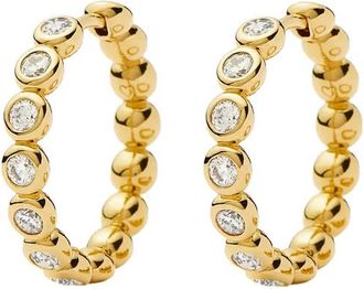 Missoma Tennis Medium Hoop Earrings - Gold - One Size