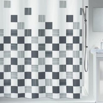 Spirella Spirella - Cortina De Ducha Poli&eacute;ster Part 180x200cm Gris Y Blanco