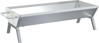vidaXL Bandeja Para Barbacoa Acero Inoxidable Plateado 118x42x30,5 Cm Vidaxl
