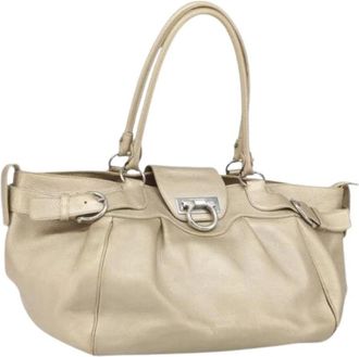 Ferragamo Pre-owned Handbags, female, Yellow, Size: ONE SIZE Pre-owned Handbag