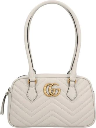 Gucci Tassen, Dames, Beige, ONE Size, Leer, Leather handbags