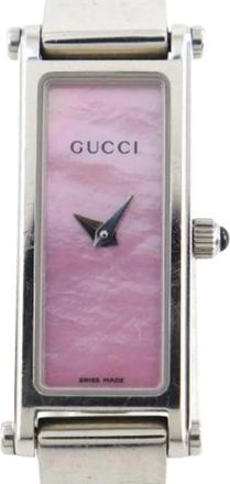 Gucci Pre-owned Vintage Roestvrijstalen Horloge - Dames - Vintage Horloges - Roze - ONE Size - Vintage