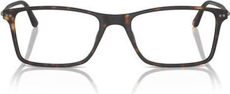 A|X Armani Exchange 53MM RECTANGLE in Matte Dark Havana/demo Lens at Nordstrom