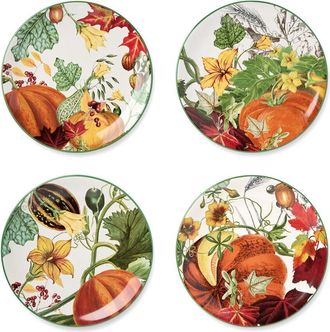 Certified International Harvest Fields Set Of 4 Salad Plates