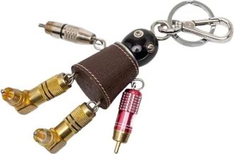 Prada Pre-owned Accessories, female, Brown, Size: ONE SIZE Pre-owned Leather Key Holder