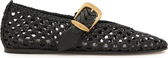 Zimmermann Alchemy Braided Leather Ballet Flats - Black - 39 (IT39 / UK6)