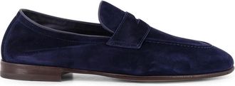 Brunello Cucinelli Flat Loafers - Heren - Loafers - Blauw - 43 EU - Leer - Schoenen