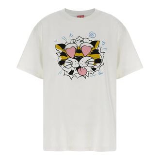Kenzo Wild Tiger Loose T-shirt - female - Kenzo - T-Shirts - White - XS - Tops