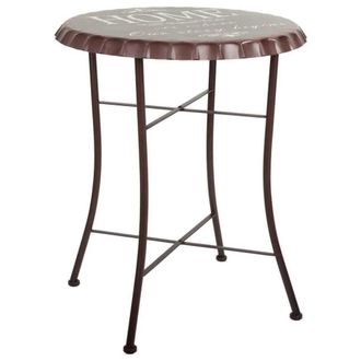 Wanderlust Deco Mesa redonda de metal d60 x 71h cm