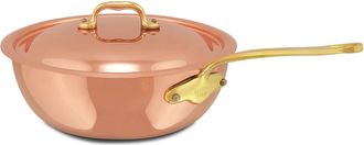 Bloomingdale's MHeritage 150 B Copper & Stainless Steel Curved Splayed Saut&eacute; Pan With Lid, 3.5-Quart