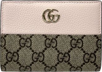 Gucci Brown Pink Gg Supreme Wallet (Bi-Fold) (Pre-Owned)