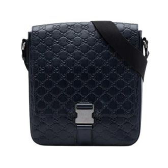 Gucci Borsa a tracolla Pre-owned in pelle goffrata - - Pre-owned - Uomo - Blu - ONE SIZE