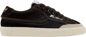 Autry Windscape Low Pony Effect Sneakers - Dames - Schoenen - Bruin - Maat: 38 EU Katoen