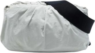 Bottega Veneta Pre-owned Body Pouch - Dames - Vintage Schoudertas - Wit - ONE Size - Nylon - Vintage
