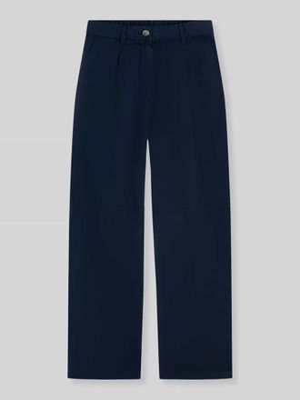 Tommy Hilfiger Wide Leg cropped Chino aus reiner Baumwolle in Marine, Gr&ouml;&szlig;e 34