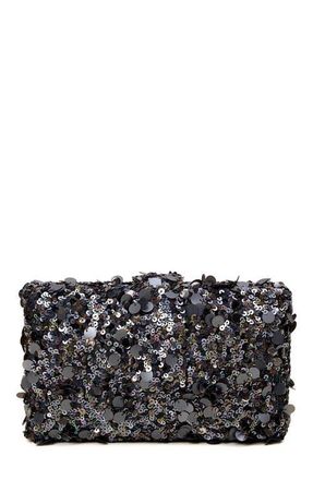 Simitri Metallic Kitsch Clutch in Raven at Nordstrom