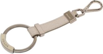 Prada Pre-owned Portachiavi in Pelle Saffiano - - Pre-owned - Donna - Beige - ONE SIZE
