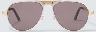 Cartier Occhiali da sole aviator Santos De Cartier