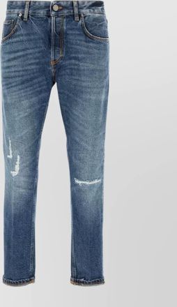 Pantaloni Torino distressed five-pocket denim trousers