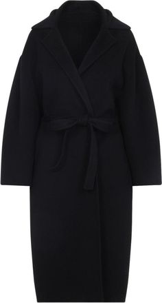 Alberta Ferretti Double Black Wool Coat