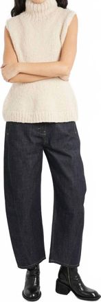 Lauren Manoogian Handknit Peplum Shell Vest In Alabaster