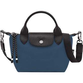 Longchamp Le Pliage Small Crossbody Bag in Ink Blue at Nordstrom