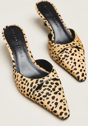 Black Suede Studio Rue 50 Kitten Heel Mules