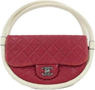 Chanel Pre-owned Lambskin Shoulder Bag - unisex - Vintage Handtas - Rood - ONE Size - Leer - Vintage