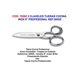 3 Claveles 3 Claveles - Fplus Tijeras Cocina Inox 8 Profesional Ref.00425